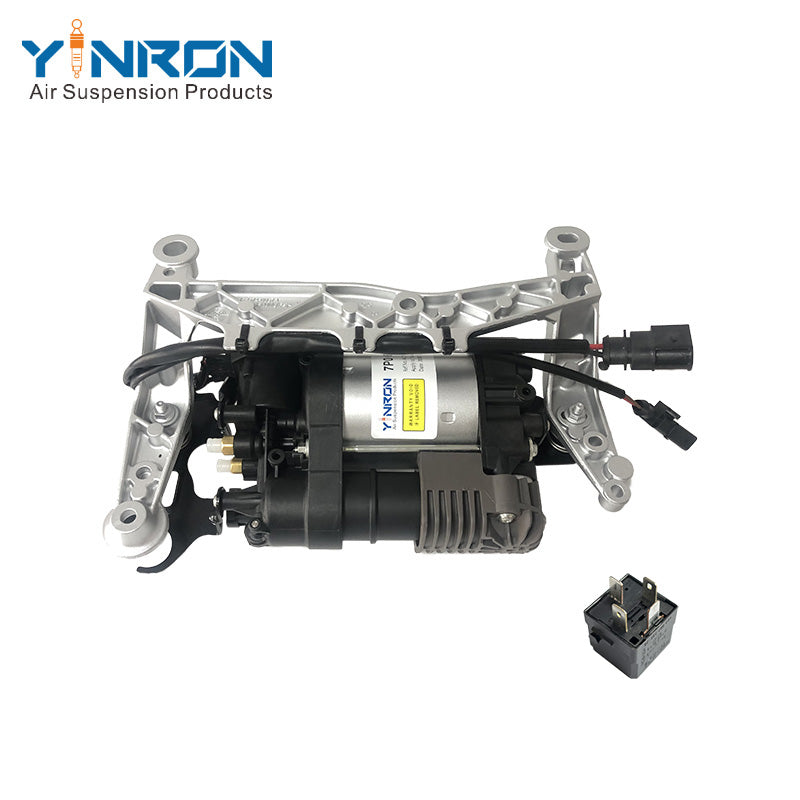 7P0698007 7P0698007A 7P0698007B 7P0698007C air compressor pump with bracket and relay for Volkswagen Touareg II 7P