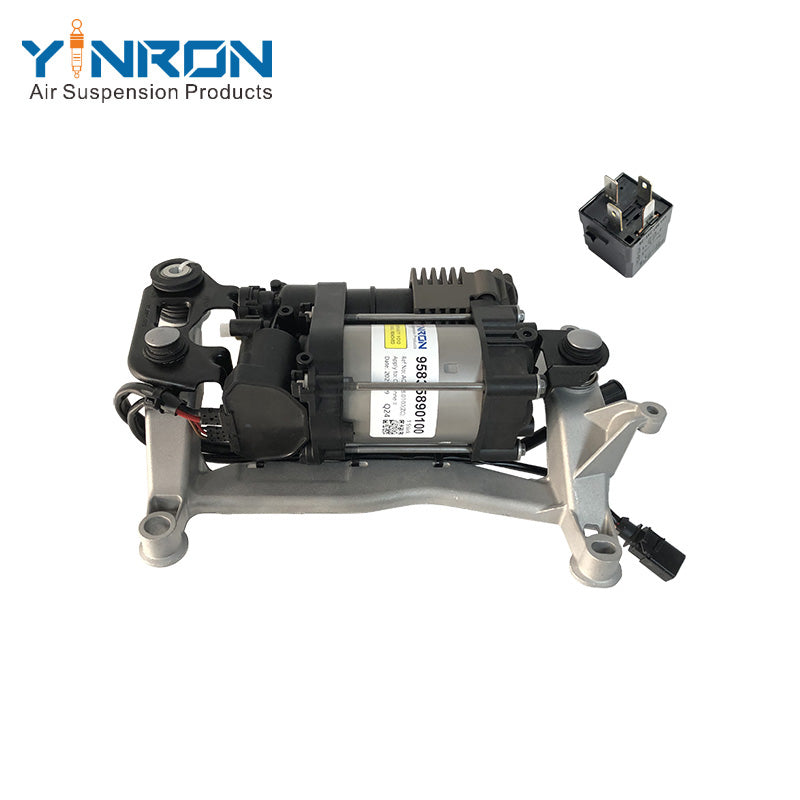 For Porsche 92A Cayenne II 958 air compressor pump with bracket and relay 95835890100