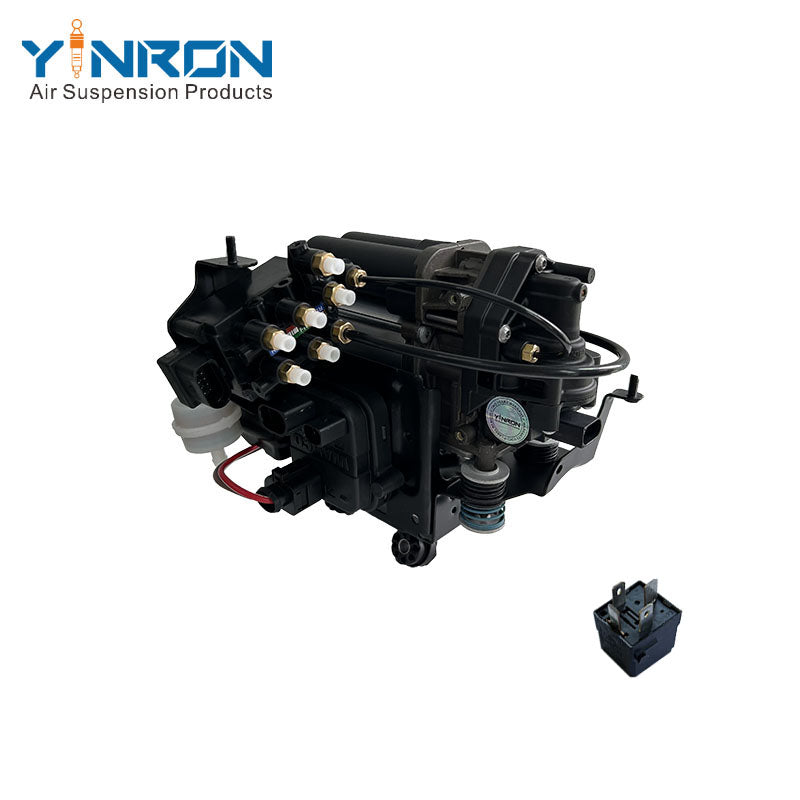 95861600700 PAB616007 ポルシェ カイエン III 9YA 用 ブラケットおよびバルブブロック付きエアコンプレッサーポンプアセンブリ