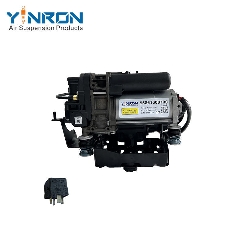 95861600700 PAB616007 ポルシェ カイエン III 9YA 用 ブラケットおよびバルブブロック付きエアコンプレッサーポンプアセンブリ