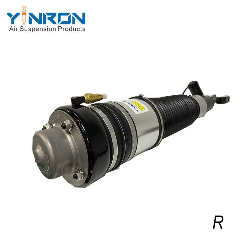 Detailed bottom mounting view for Audi A6 C6 4F front right air suspension strut (4F0616040AA)