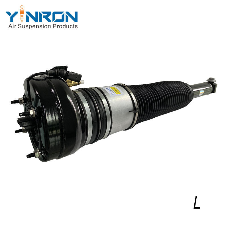 Detailed bottom mounting view for Audi A8 D4 4H rear left air suspension strut (4H0616001M)