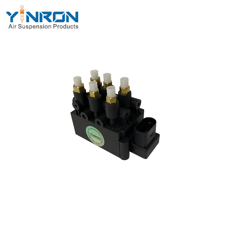 Side view of Audi A8D5 4N air suspension valve block (4N0616013)