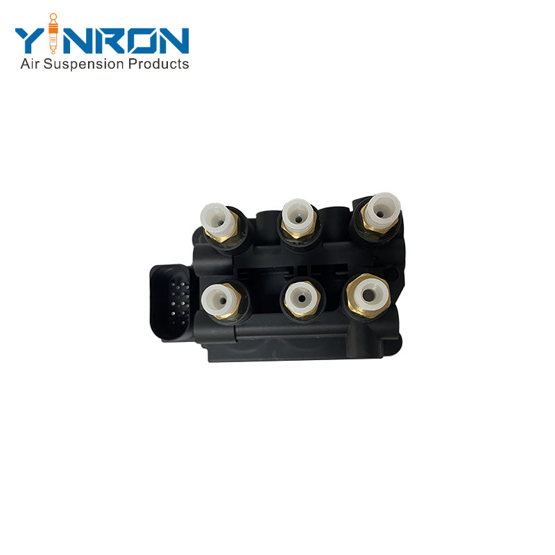 Detailed view of BMW 7 Series G11 G12 air suspension valve block (37206884682)