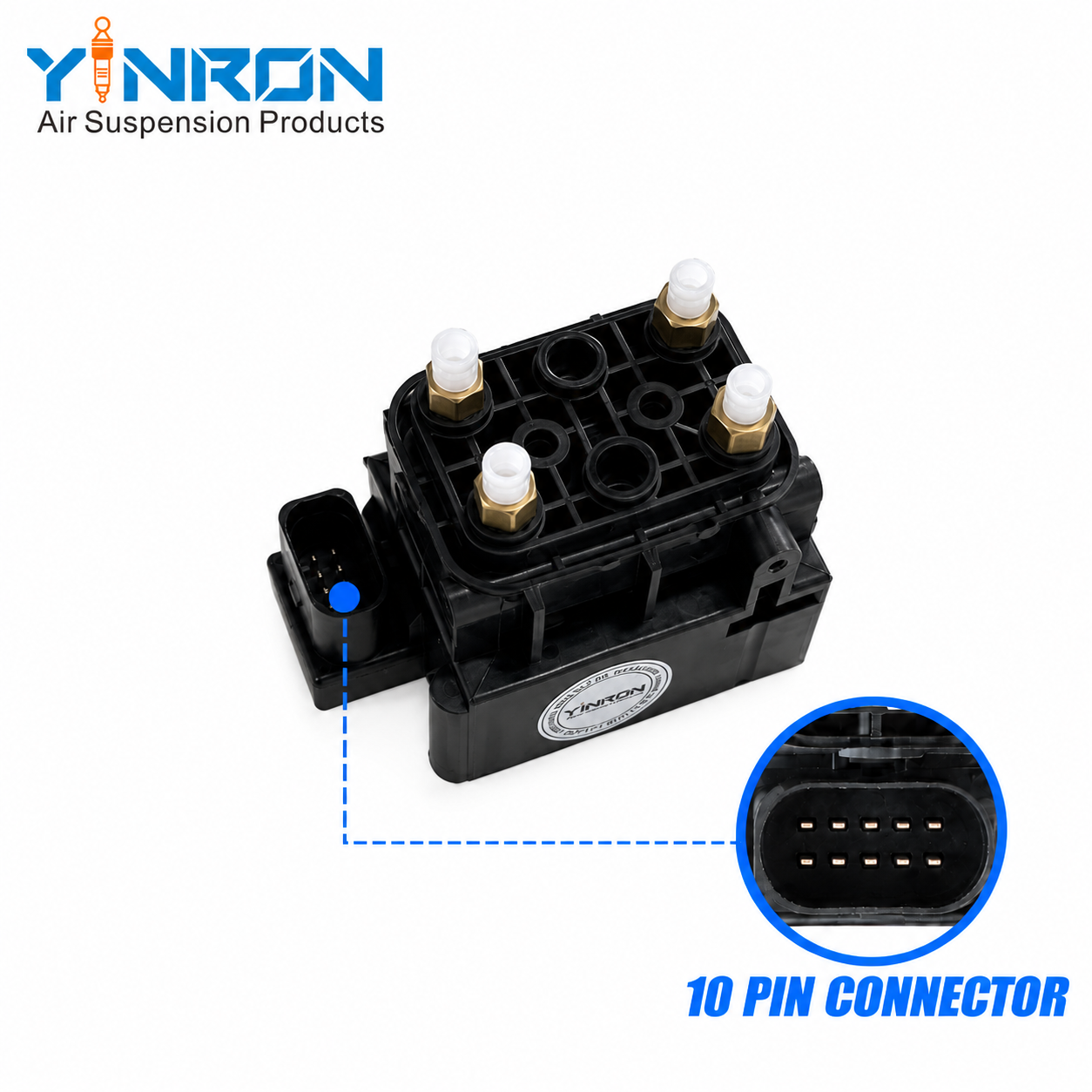 Main view for Jaguar XJ X351 air suspension valve block (C2D26814)