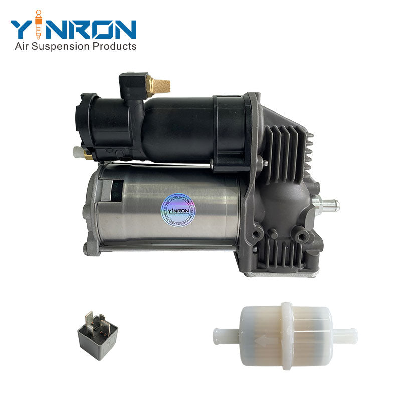 Side view of Air Compressor Pump for Land Rover Discovery 5 L462 / Range Rover Velar L560 / New Defender L663 (LR095838, with Relay & air filter)