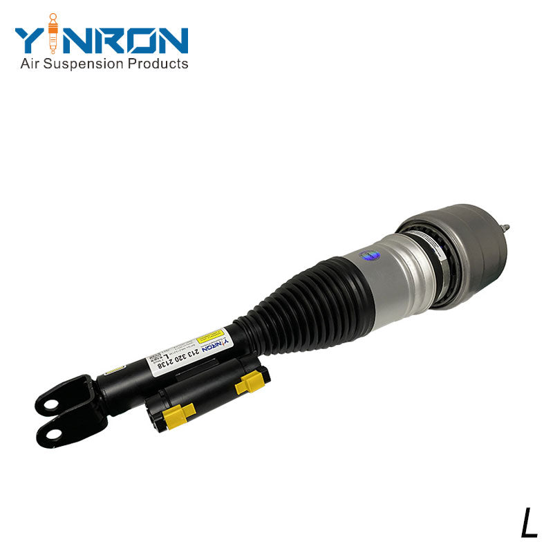 Full front view of Mercedes-Benz E-Class W213 front left air suspension strut with ADS (A2133202138)