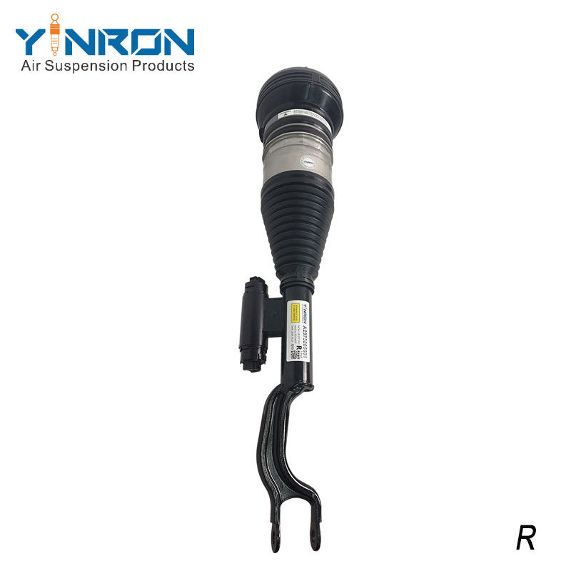 Level view of Mercedes-Benz EQS W297 4Matic front right air suspension strut (A2973205601)