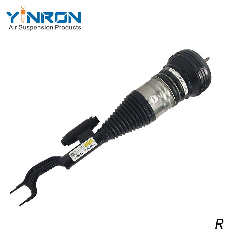 Full front view of Mercedes-Benz EQS W297 4Matic front right air suspension strut (A2973205601)