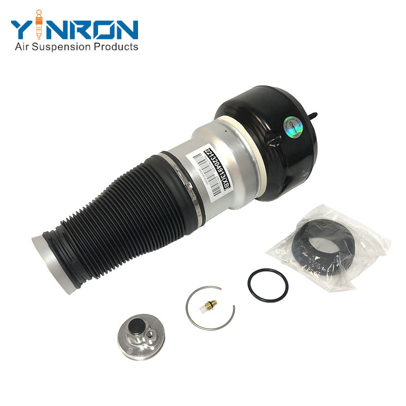Eye-level horizontal view of Mercedes-Benz S-Class W221 front air suspension spring (A2213204913)