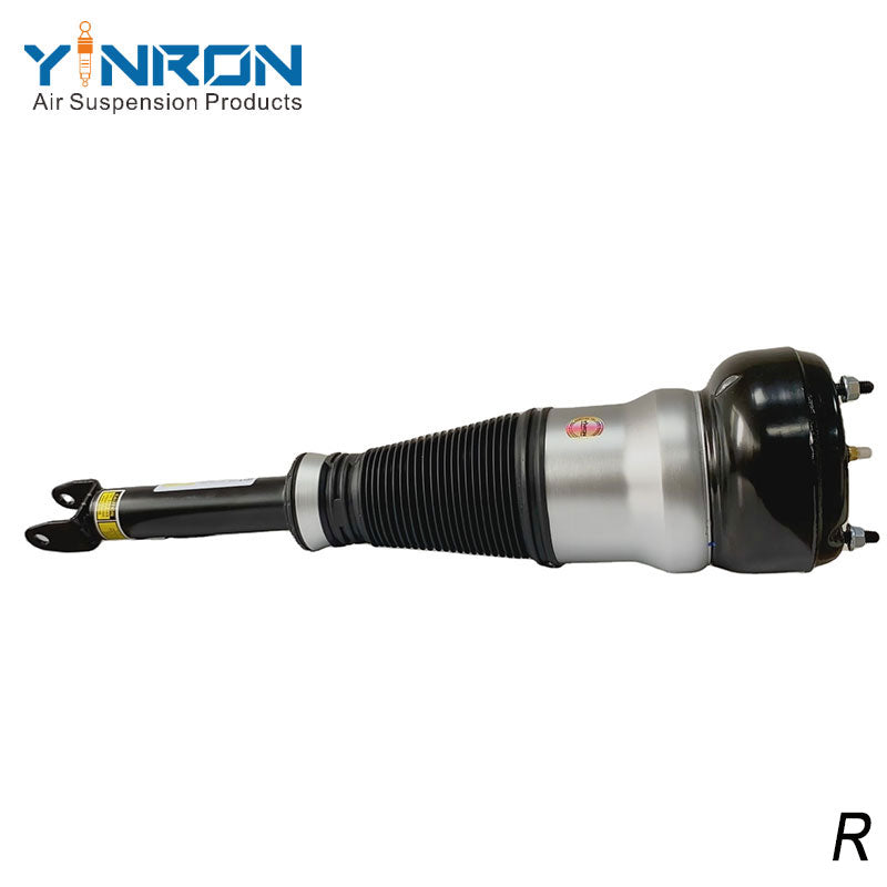 Vertical top-to-bottom view of Mercedes-Benz S-Class W222 front left air suspension strut (A2223204713)