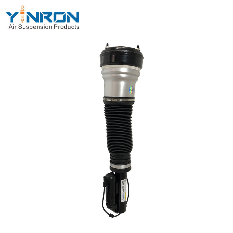 Detail close-up view of Mercedes S-Class W220 front air suspension strut (A2203202438)
