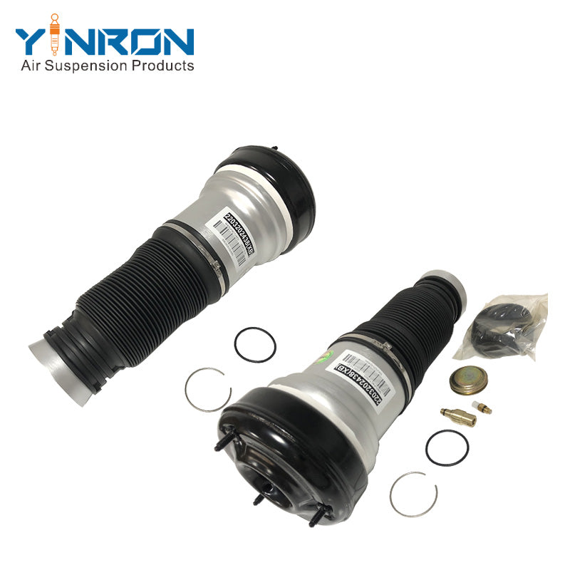 Full front view of Mercedes S-Class W220 & W220 4Matic front air suspension spring pair (A2203202438)