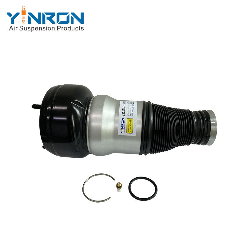 Eye-level horizontal view of Mercedes-Benz S-Class W222 front left air suspension spring (A2223204713)