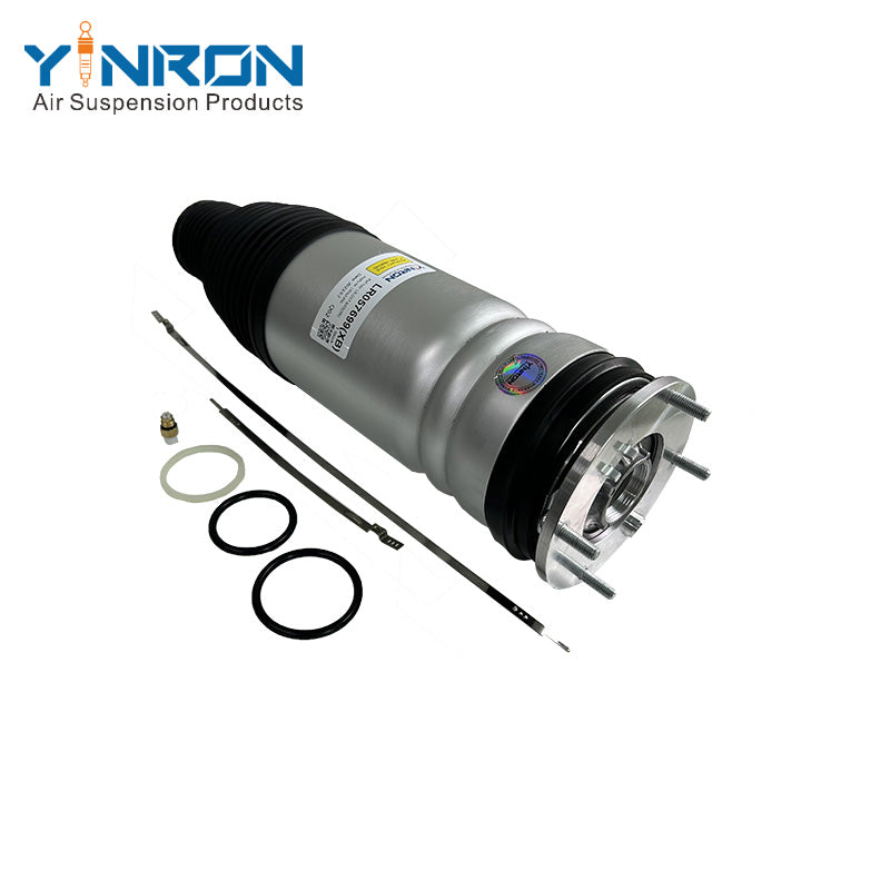 45-degree angled perspective view of Range Rover L405 and Sport L494 front left air suspension strut (LR057699)