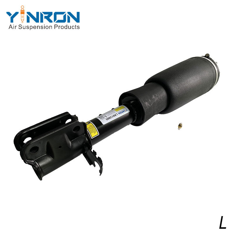 Full 45 degree view of Range Rover Vogue L322 front left electric air suspension strut (LR012885)