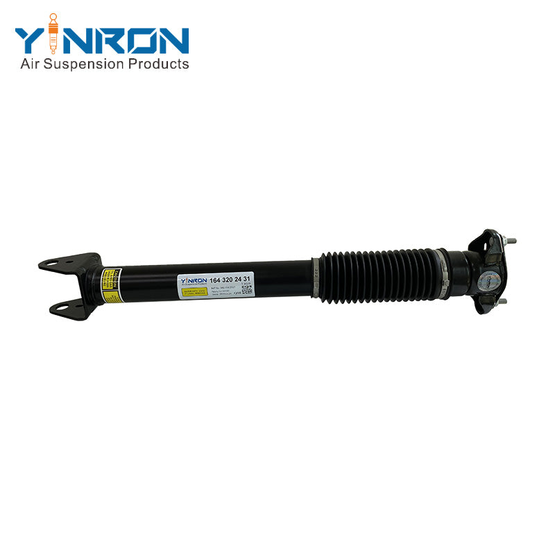 Protective dust boot and seal details of Mercedes ML-Class rear air suspension shock.
