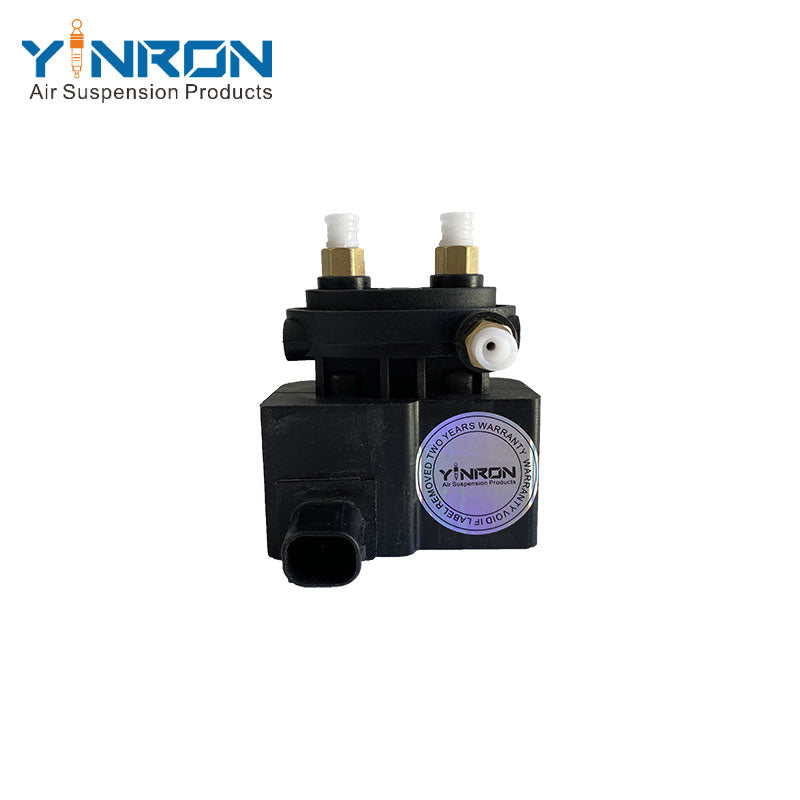 Front flat view for Mercedes-Benz Viano W639 air suspension valve block with warranty label (A6393280030)