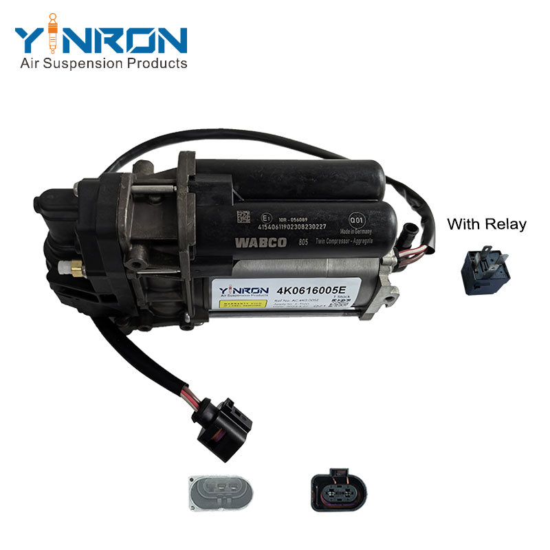 With relay air suspension compressor pump for Audi E-Tron (2019 - 2022) 4KE616005E 4KE616005D 4KE616005F airmatic supply unit