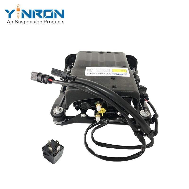 Air compressor pump with shield and relay for Porsche Panamera 970 97035815107 97035815108