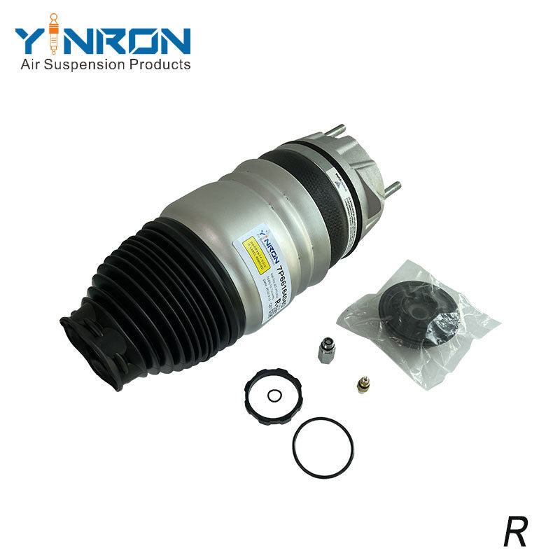 Full 45deg view of VW Touareg II 7P front air suspension spring (7P6616404G)