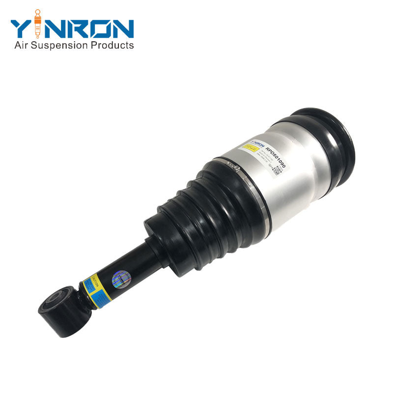 45-degree angled view of Land Rover Discovery 3 / Range Rover Sport L320 rear air suspension strut without VDS, part RPD501090