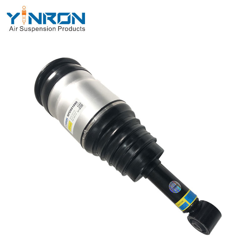 45-degree angled view of Land Rover Discovery 3 / Range Rover Sport L320 rear air suspension strut without VDS, part RPD501090