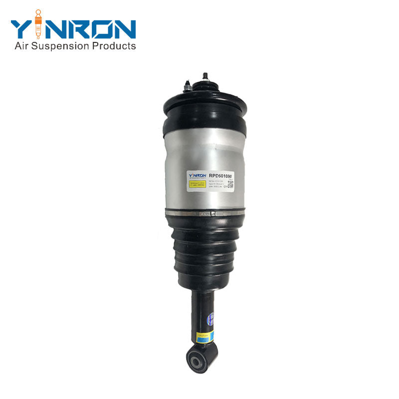 Top-down vertical view of Land Rover Discovery 3 / Range Rover Sport L320 rear air suspension strut (no VDS), showing top mount details, part number RPD501090