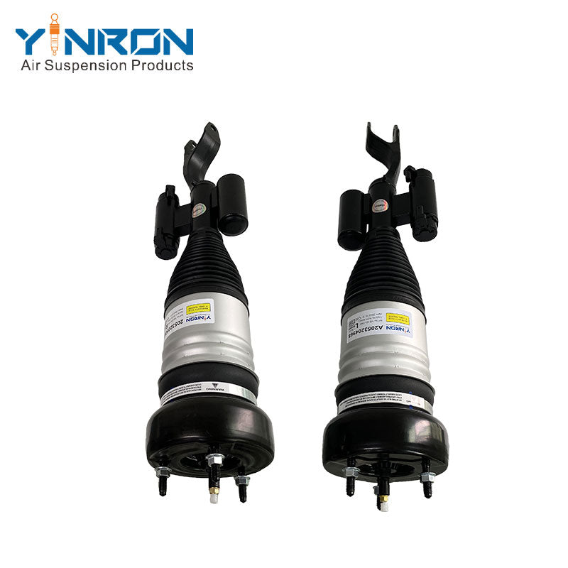 Pair shot of Front Left (A2053204968) and Front Right (A2053205068) struts for Mercedes W205