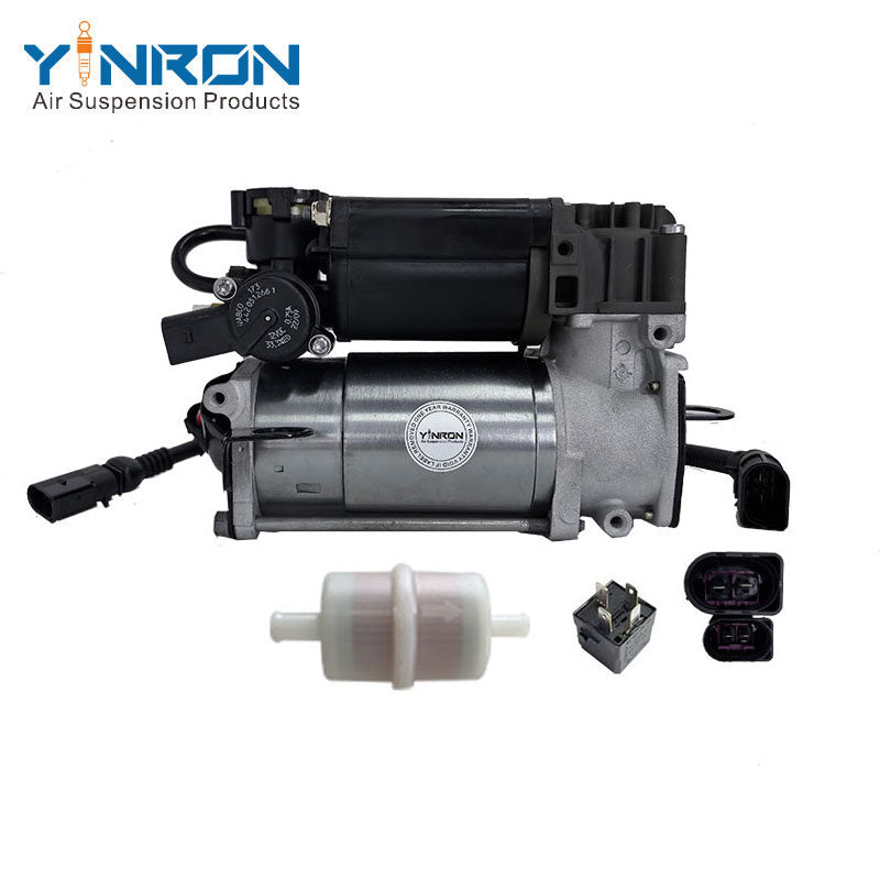 Back view for Audi A6 C5 air suspension compressor pump with Relay and Air Filter (4Z7616007)