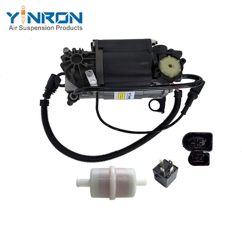 Top down view for Audi A6 C5 air suspension compressor pump with Relay and Air Filter (4Z7616007)