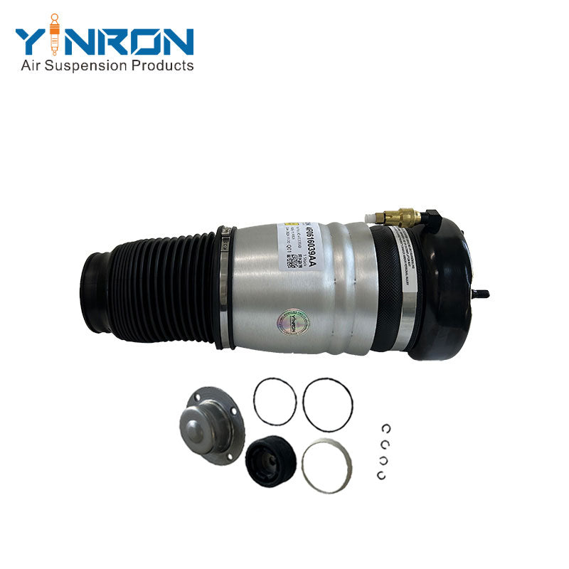 Straight eye-level view for Audi A6 C6 4F front air suspension spring (4F0616039AA, 4F0616040AA)