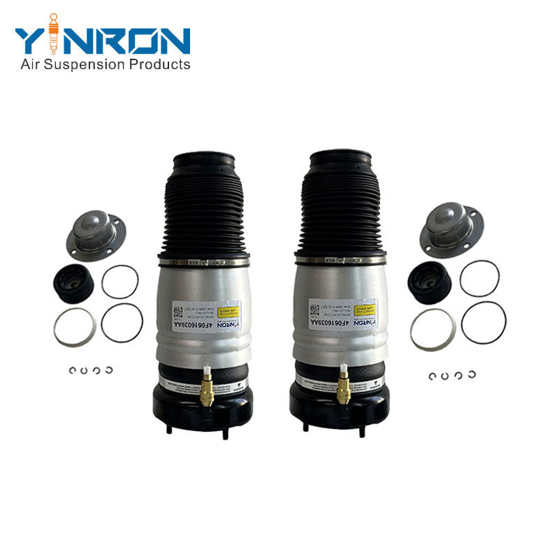 A pair of front left and right air suspension springs for Audi A6 C6 4F (4F0616039AA, 4F0616040AA)