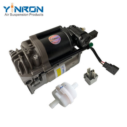 Right front 45 degree view for Audi A6 C7 4G air suspension compressor pump with Relay and Air Filter (4G0616005D)