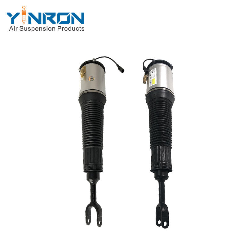 Perspective view for Audi A8 D3 4E (2002-2010) front left and front right air suspension strut pair (4E0616-039-AF 4E0616039AF and 4E0616-040-AF 4E0616040AF)