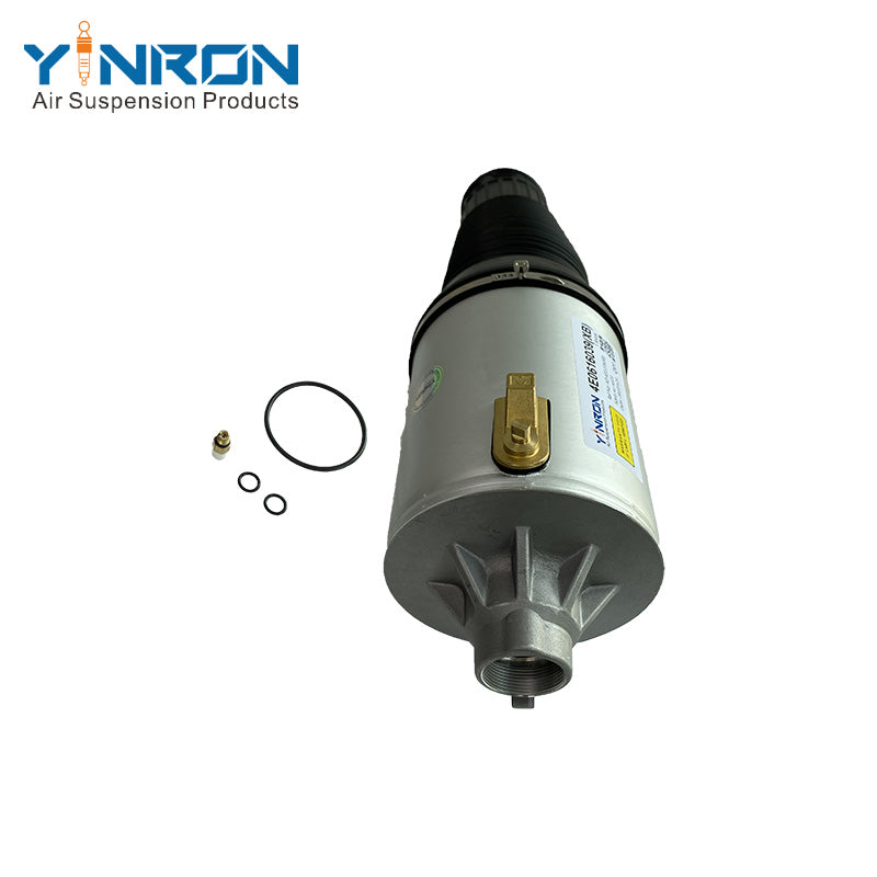 Detailed bottom mounting seat view for Audi A8 D3 4E front air suspension spring (4E0616039AF)
