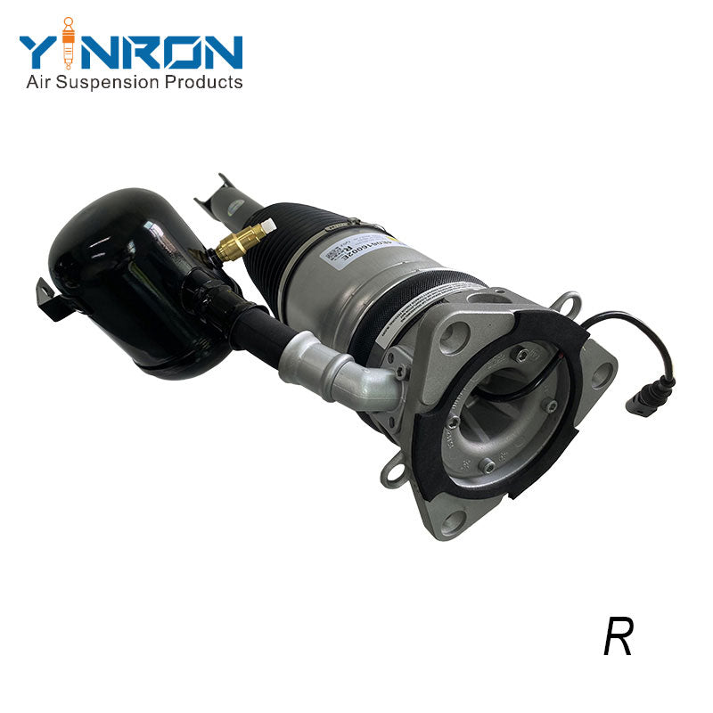 Detailed bottom mounting view for Audi A8 D3 4E rear right air suspension strut (4E0616002E)