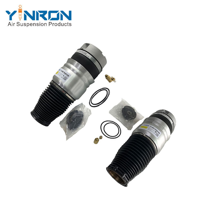 Full set view for Audi Q7 7L front left and right air suspension spring (7L8616403 and 7L8616404)