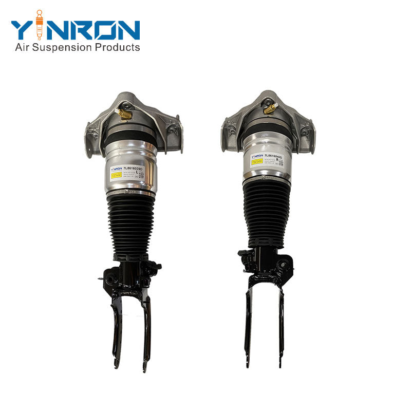 A pair of front left and right air suspension struts for Audi Q7 7L (7L8616039D and 7L8616040D)