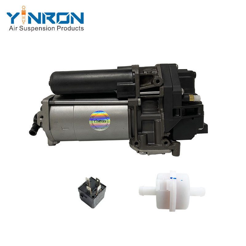 Full vertical view of Air Suspension Compressor Pump For Bentley Bentayga 4M0 (4M0616005F, with Relay & Air Filter)