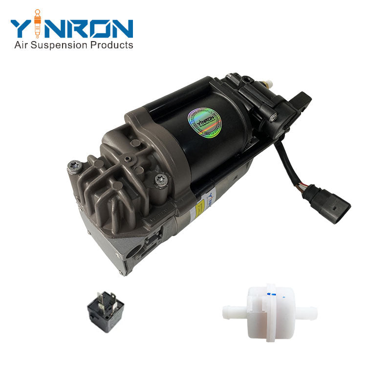 Full main view of Bentley Mulsanne 3Y5 air suspension compressor pump 3Y0616007 with relay and air filter