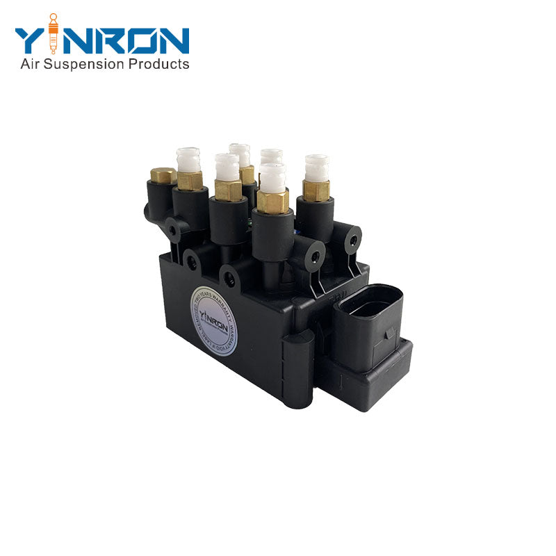 Side view of BMW 6 Series G32 air suspension valve block for vehicles with two air storage tanks (37206886722)