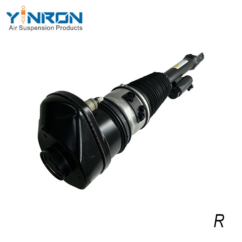 Detailed bottom mounting view for BMW 6-Series G32 GT front right air suspension strut with VDC (RWD) (37106866702)