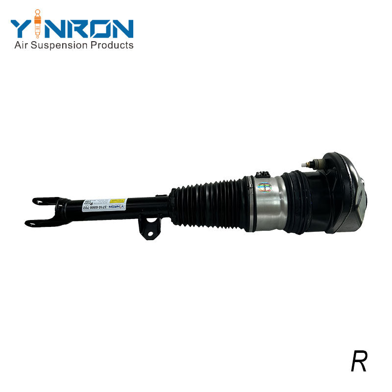 Straight profile view for BMW 6-Series G32 GT front air suspension strut (37106866702) with VDC (RWD)