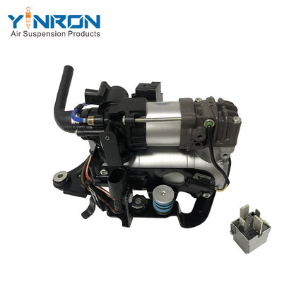 Rear flat view for BMW 6 Series G32 GT and G32 GT LCI xDrive air suspension compressor pump assembly with relay (37206886722)