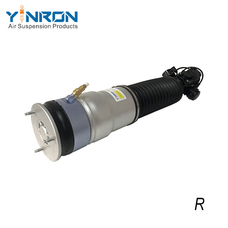 Detailed bottom mounting view for BMW 7-Series F01 F02 rear right air suspension strut with EDC (37126796930)