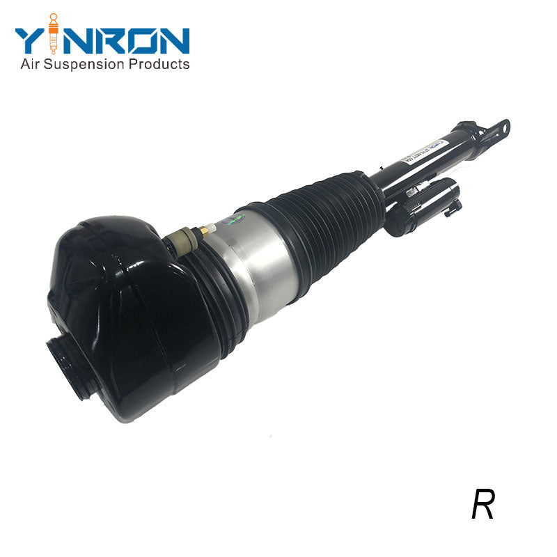 Detailed bottom mounting view for BMW 7-Series G11 G12 front right air suspension strut (37106877554) with VDC