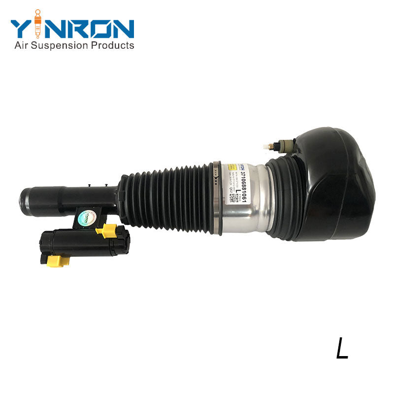 Straight eye-level view for BMW 7-Series G11 G12 front left air suspension strut (37106881061) with 4WD xDrive