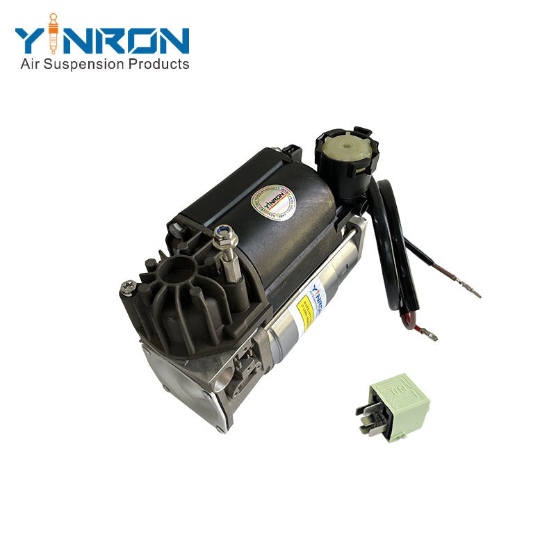 Front left 45 degree view for BMW X5 E53 2corner air suspension compressor pump with relay (37226787616)