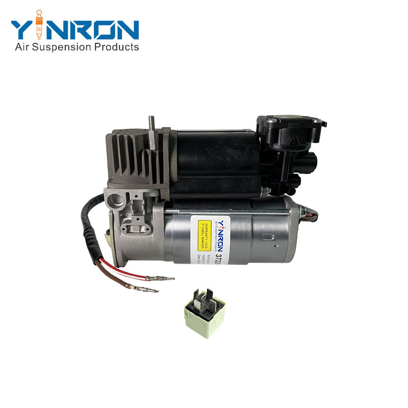 Front flat view for BMW X5 E53 4corner air suspension compressor pump with relay (37226787617)